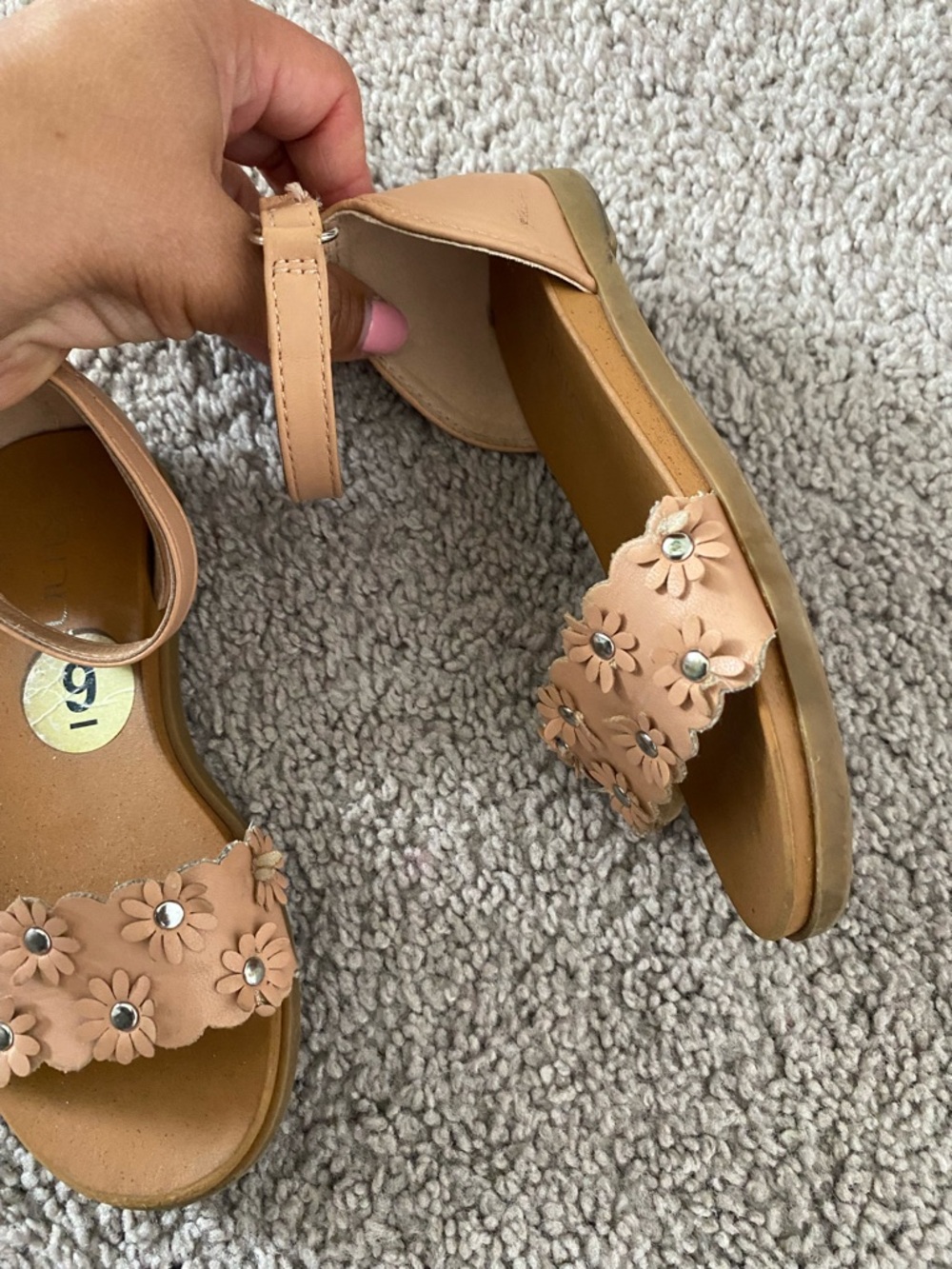 Annie Tan Floral Ankle-Strap Sandals - Picture 3 of 4